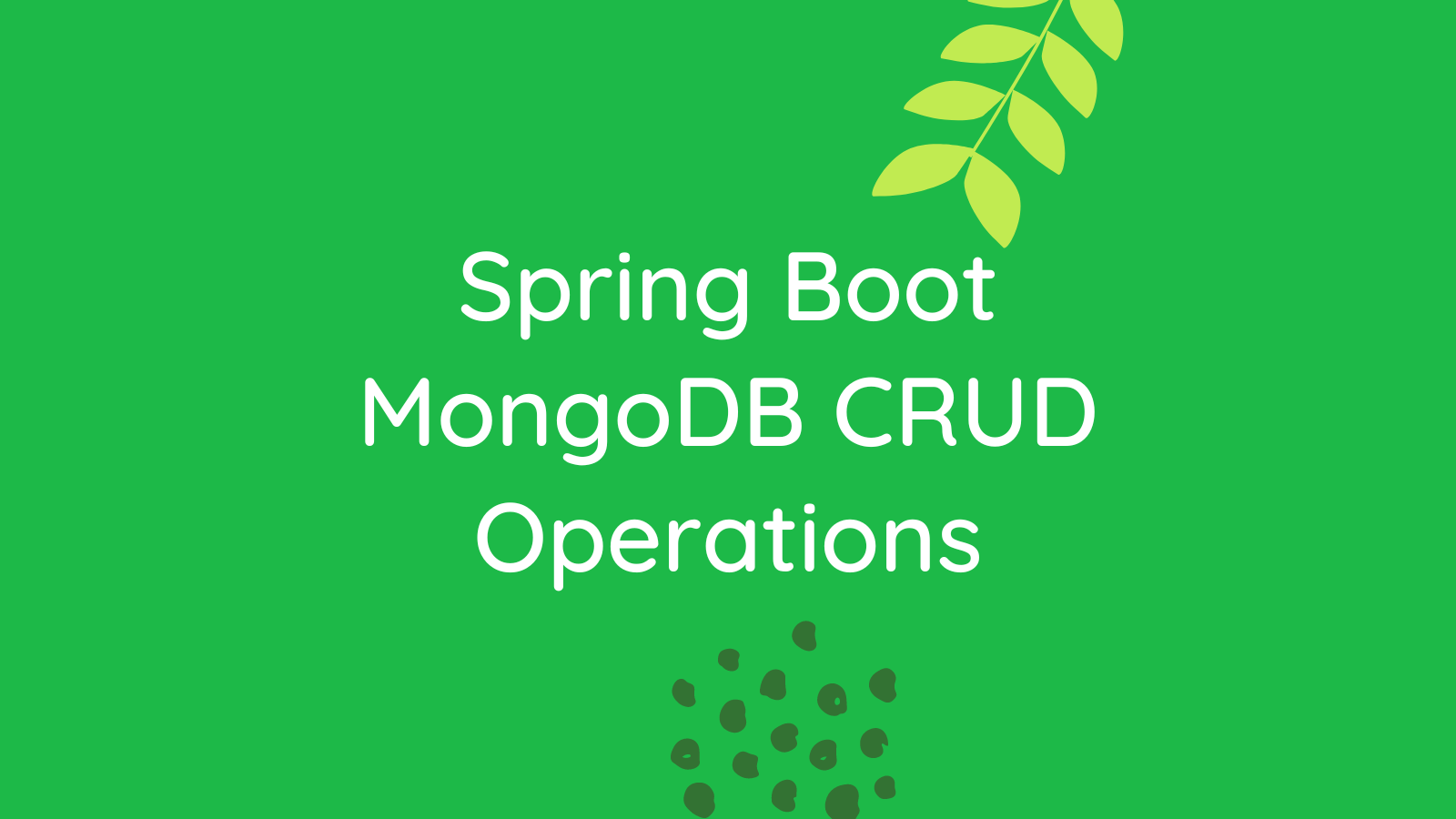 Spring boot hot sale with mongodb